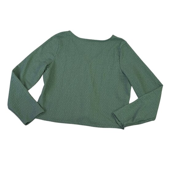 Madewell Womens Green Textured Button-Front Cardigan Sweater XL - Picture 9 of 10